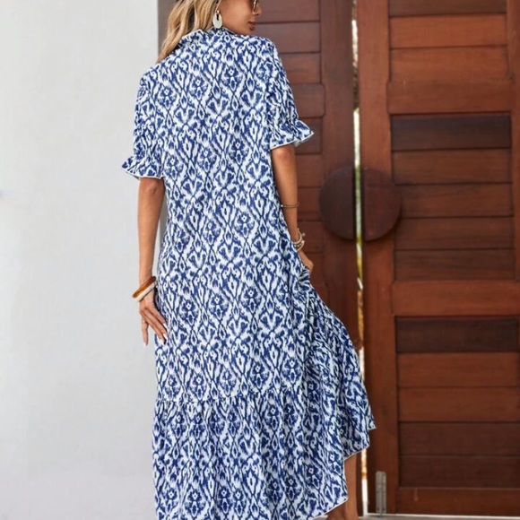 SHEIN Lune Allover Print Smock Dress - Picture 4 of 7